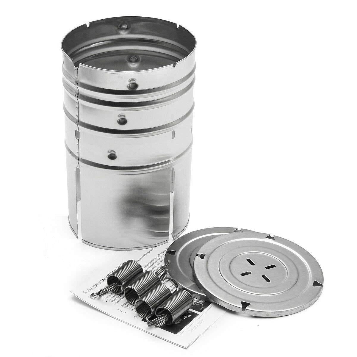 Presa din inox pentru preparat sunca presata, cu capac, dimensiune reglabila in 3 trepte, 15 x 15 x 18 cm, argintiu