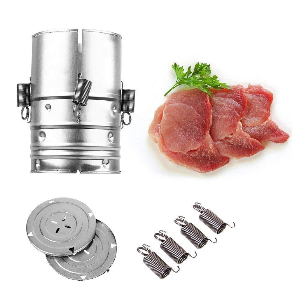 Presa din inox pentru preparat sunca presata, cu capac, dimensiune reglabila in 3 trepte, 15 x 15 x 18 cm, argintiu