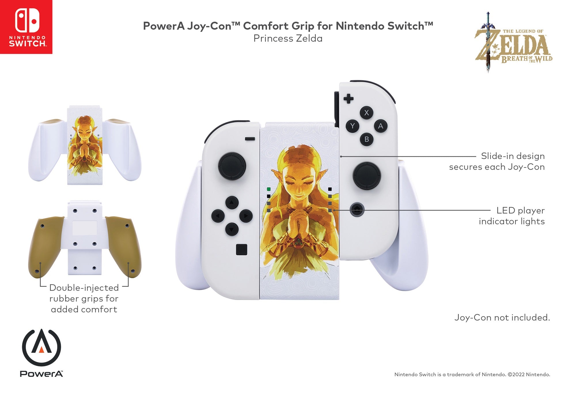 SUPORT controller PowerA, pentru Nintendo Switch JOY-CON, Princess Zelda, "NSAC0059-01"
