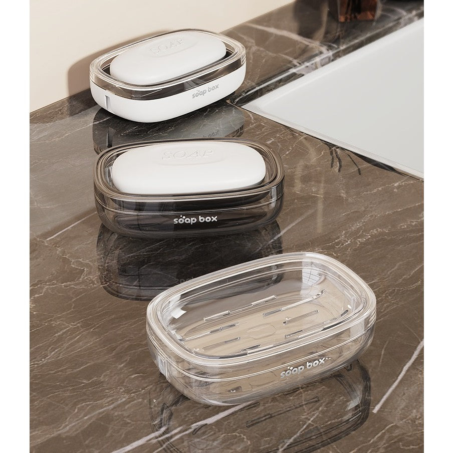 Savoniera, Pentru Blat, PET, Scurgere Optima, din Plastic, 13 x 9 x 4 cm, Gri