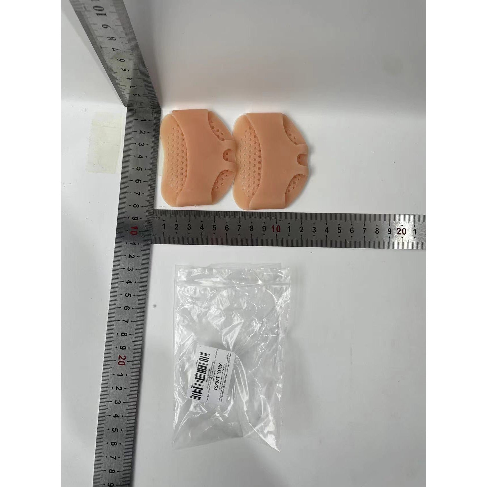 Set 2 Branturi cu Gel, pentru Metatarsiene, Pernute din Silicon Gel, Universale, Separator Corectie Pozitie Degete Picior, Crem