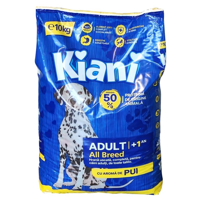 Hrana Uscata pentru Caini, Kiani, 10 kg, Pui