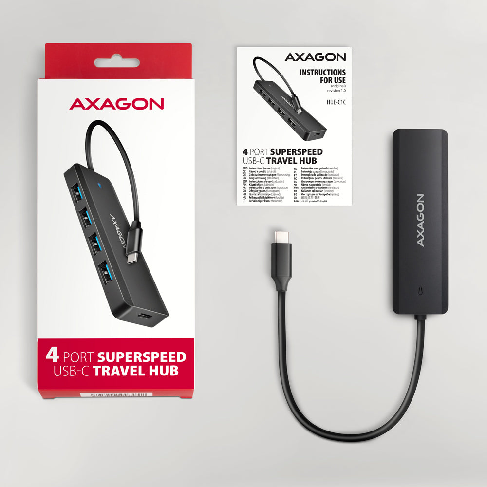 Hub USB AXAGON USB-C 5Gbps TRAVEL "HUE-C1C"