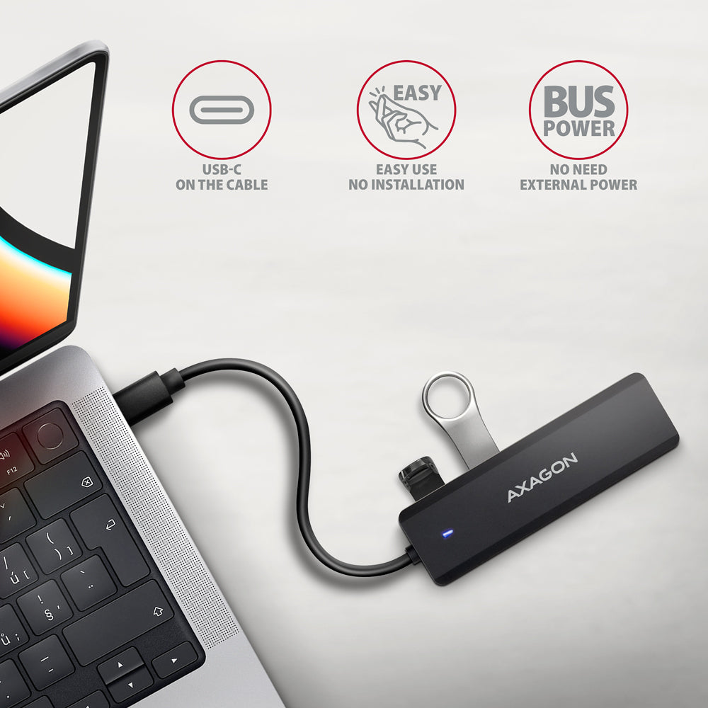 Hub USB AXAGON USB-C 5Gbps TRAVEL "HUE-C1C"