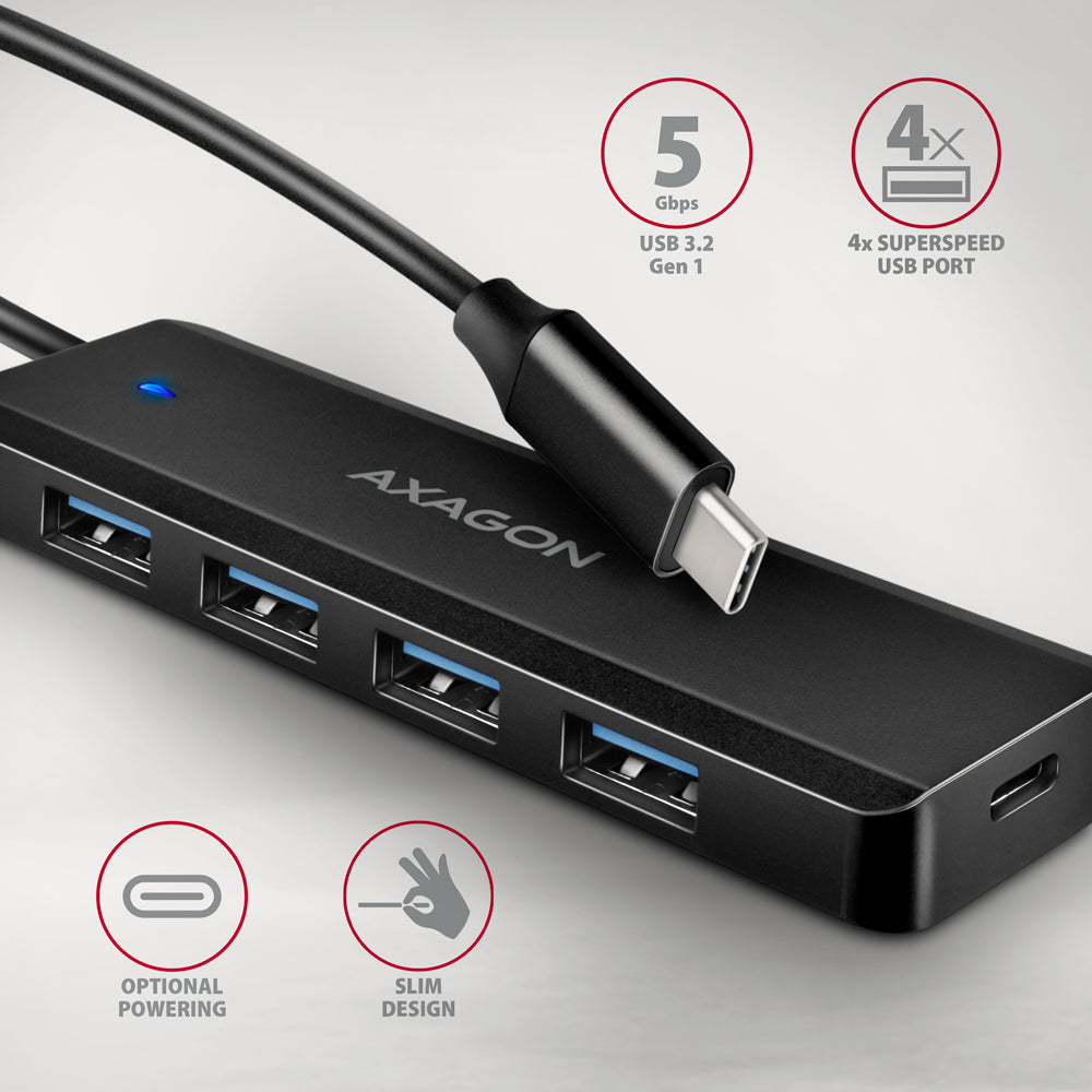 Hub USB AXAGON USB-C 5Gbps TRAVEL "HUE-C1C"