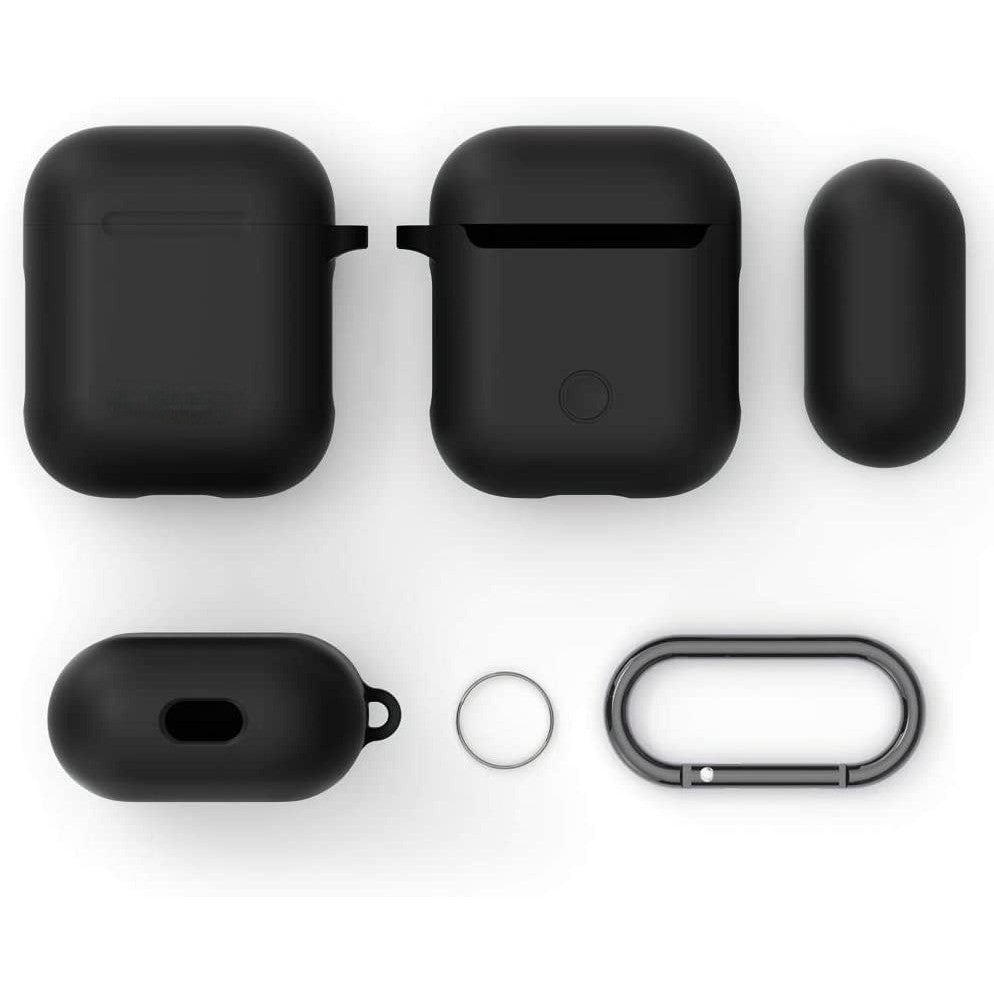 Husa AirPods cu Inel Prindere Negru