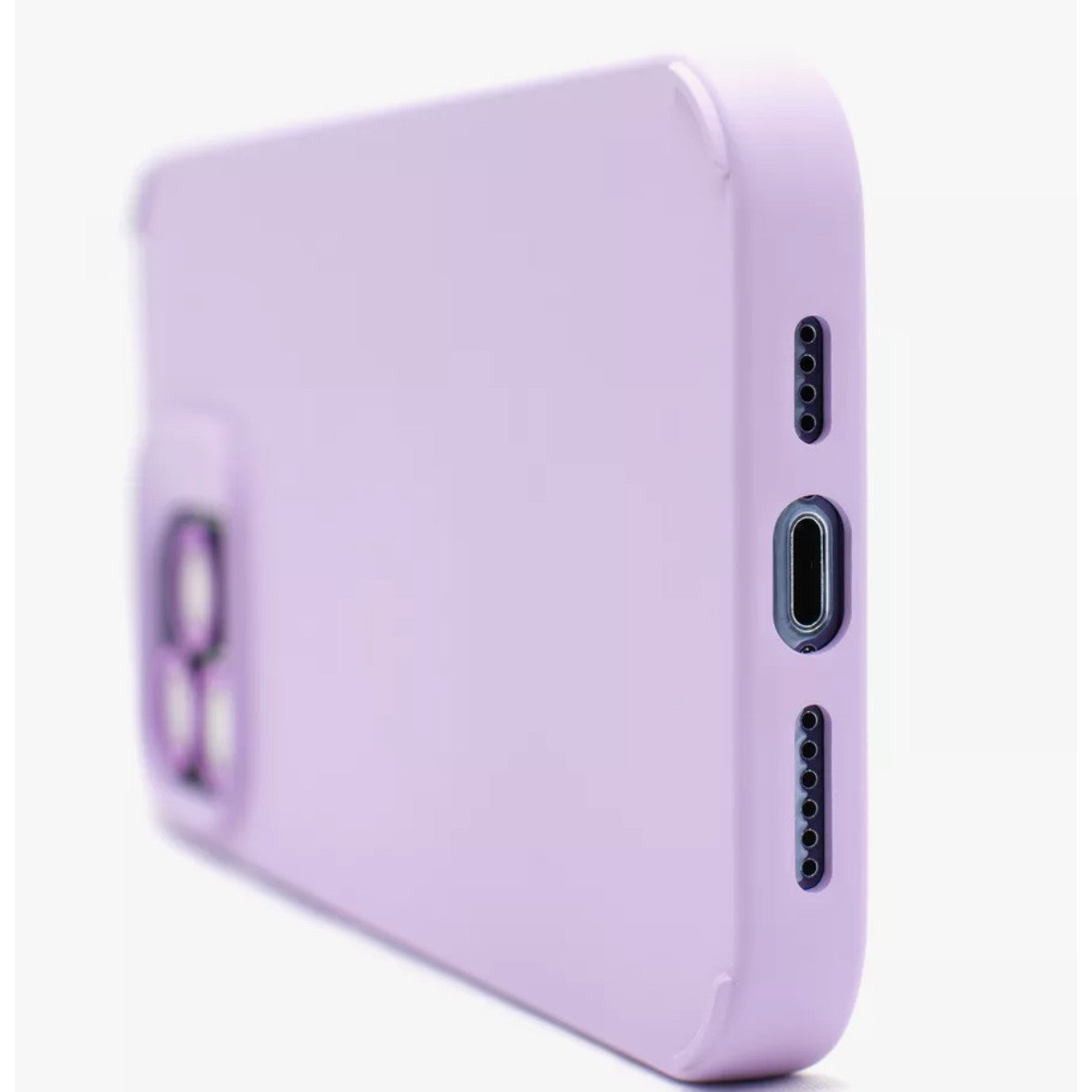 Husa Apple iPhone 14 Pro, Flippy, din Silicon Lichid, Interior din Microfibra, Lentile Fosforescente de Protectie Camera, Anti Amprenta, Rezistenta la Socuri, Mov
