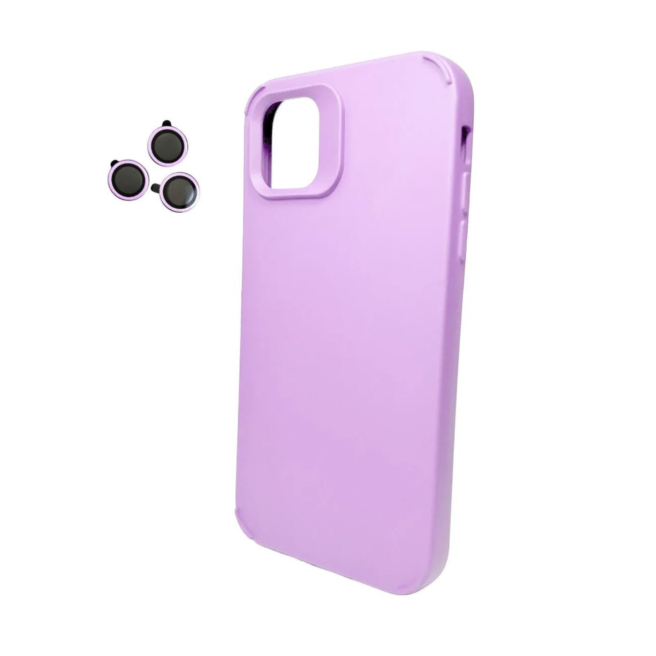 Husa Apple iPhone 14 Pro, Flippy, din Silicon Lichid, Interior din Microfibra, Lentile Fosforescente de Protectie Camera, Anti Amprenta, Rezistenta la Socuri, Mov