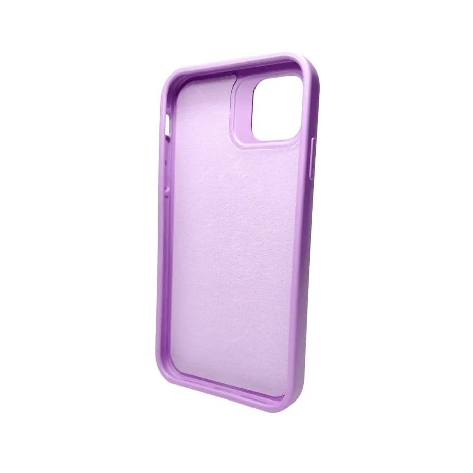 Husa Apple iPhone 14 Pro, Flippy, din Silicon Lichid, Interior din Microfibra, Lentile Fosforescente de Protectie Camera, Anti Amprenta, Rezistenta la Socuri, Mov