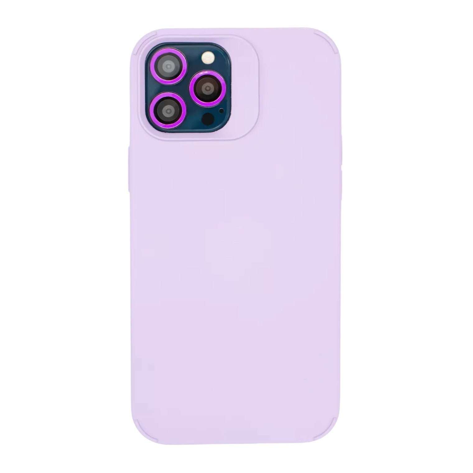 Husa Apple iPhone 14 Pro, Flippy, din Silicon Lichid, Interior din Microfibra, Lentile Fosforescente de Protectie Camera, Anti Amprenta, Rezistenta la Socuri, Mov