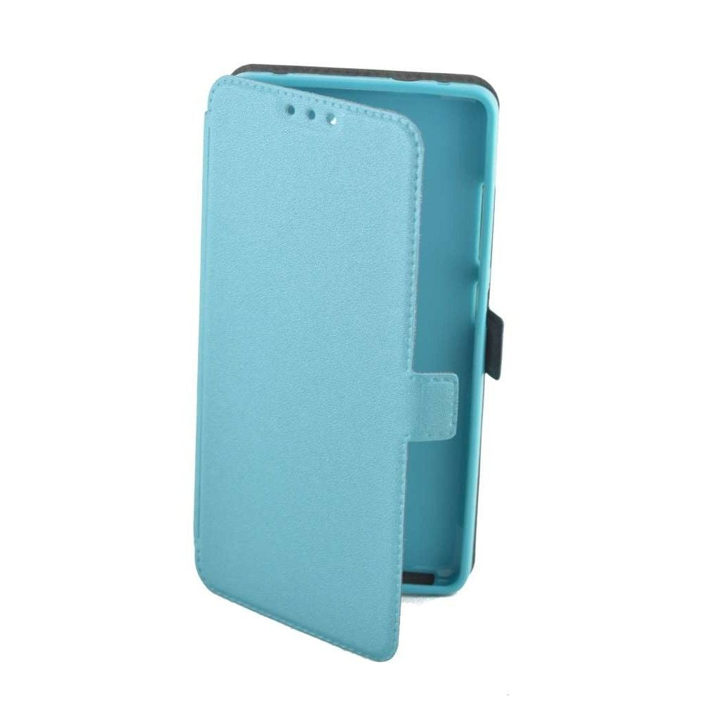 Husa Apple iPhone 5/5S Flip Book Albastru Deschis