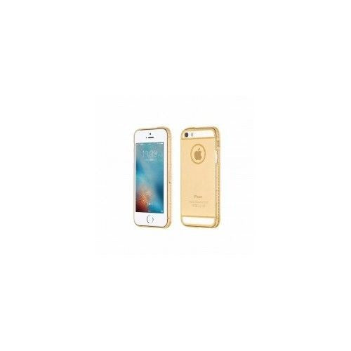 Husa Apple iPhone 5/5S Rhinestone Decoration Tpu Auriu
