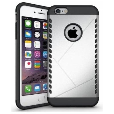 Husa Apple iPhone 6/6S Hybrid Model 1 Negru/Argintiu