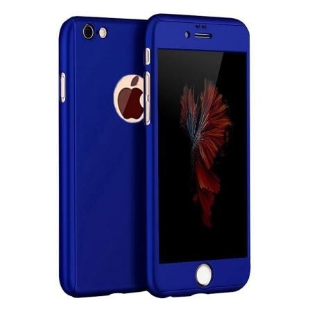 Husa Apple iPhone 6 Plus/6S Plus Full Cover 360 Albastru + Folie de protectie