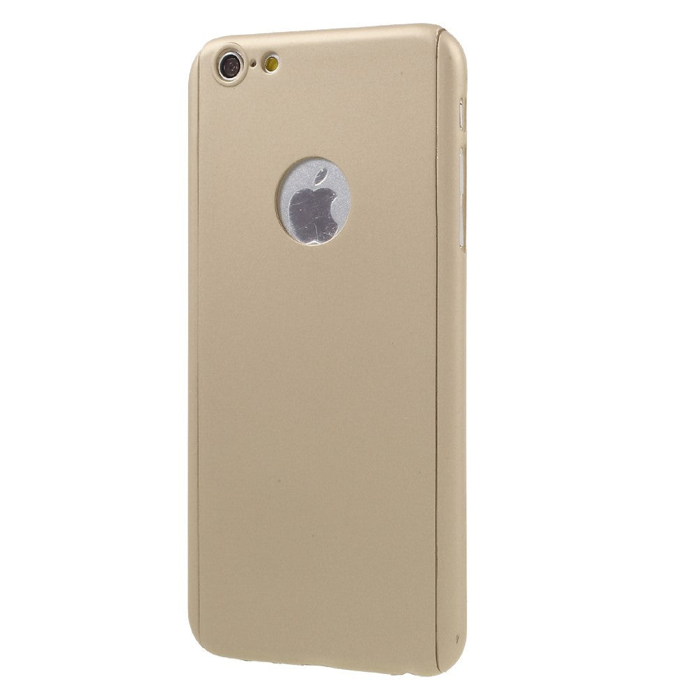 Husa Apple iPhone 6 Plus/6S Plus Full Cover 360 Auriu + Folie de protectie