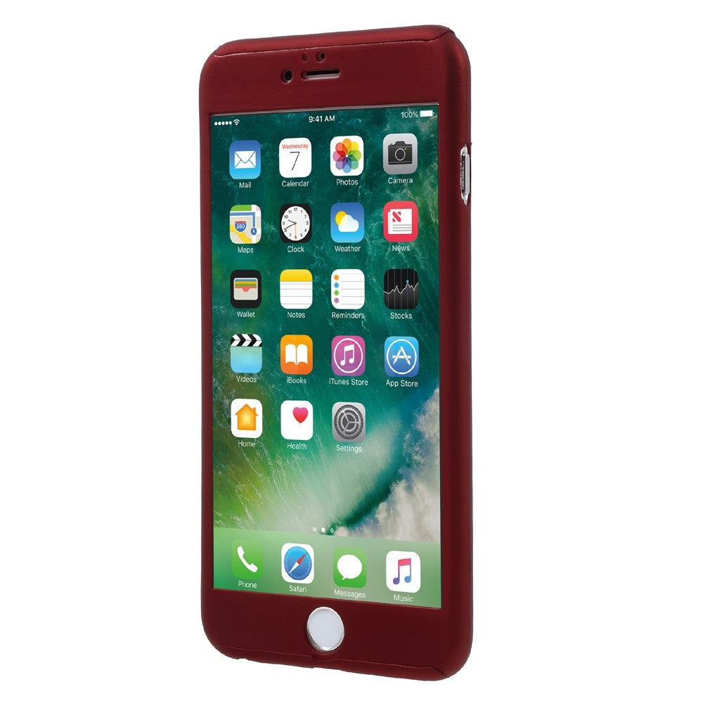 Husa Apple iPhone 6 Plus/6S Plus Full Cover 360 Rosu + Folie de protectie