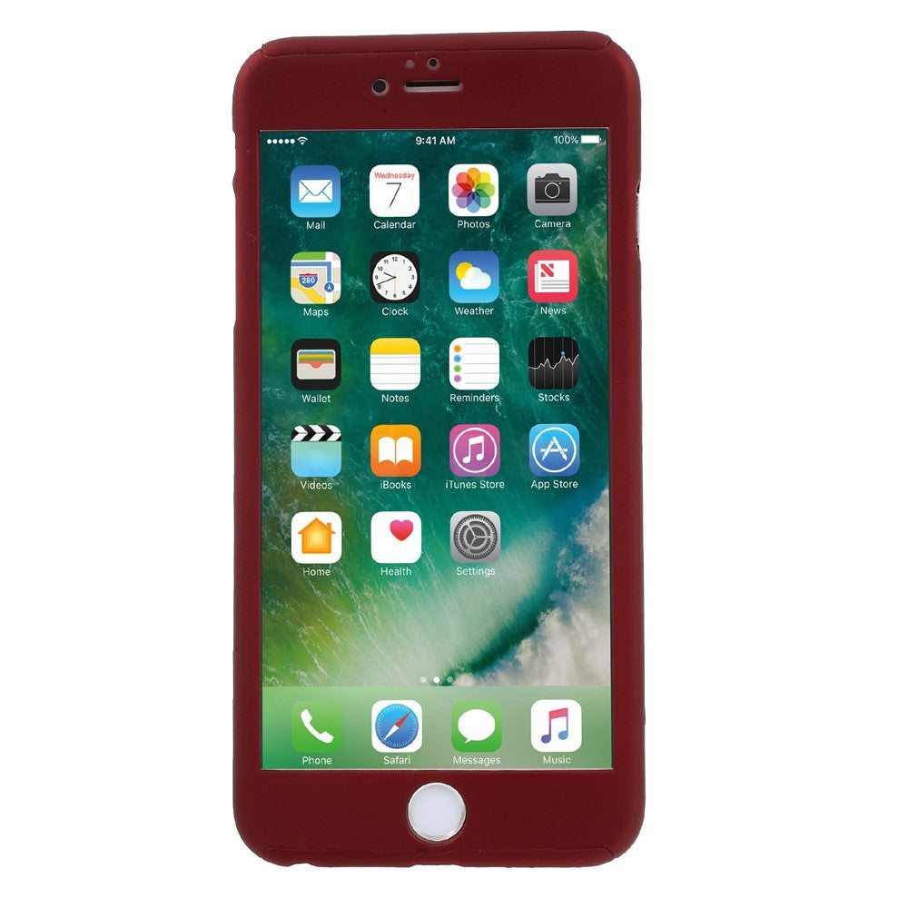 Husa Apple iPhone 6 Plus/6S Plus Full Cover 360 Rosu + Folie de protectie