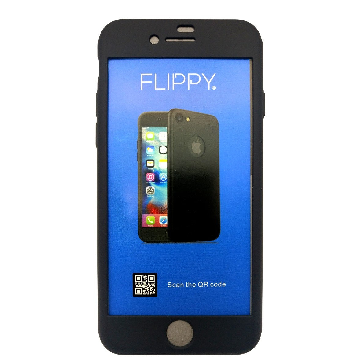 Husa Apple iPhone 7 Premium Full Cover 360 Negru + Folie Cadou