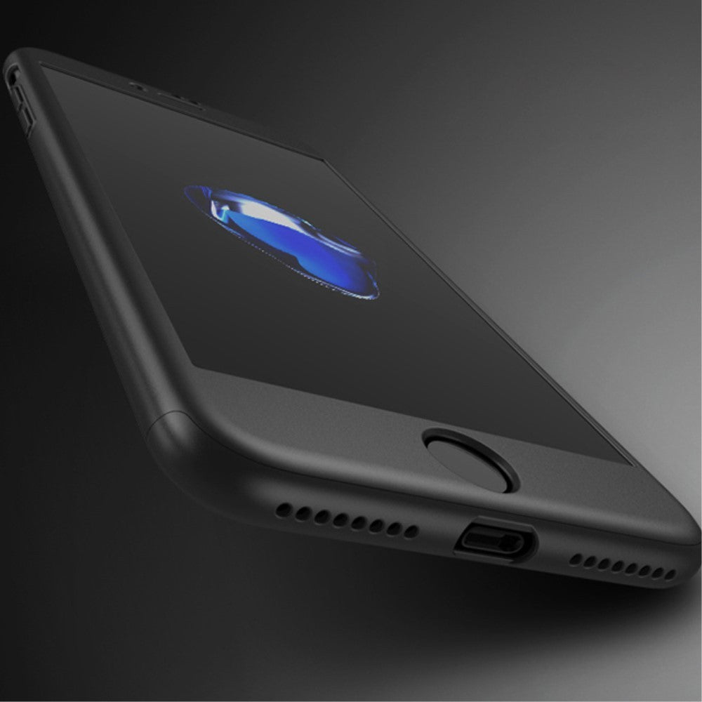 Husa Apple iPhone 7 Premium Full Cover 360 Negru + Folie Cadou