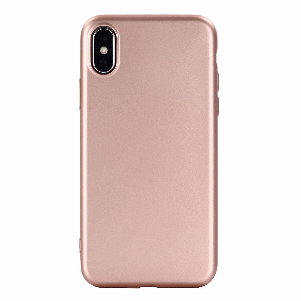 Husa Apple iPhone X Full Silicone 360 Roz Auriu + Folie de protectie