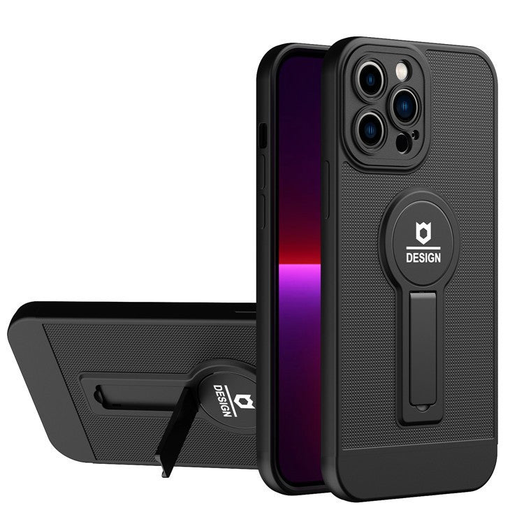 Husa Armor Design cu Stand pentru Samsung A22 5G Negru, Suport Auto Magnetic, Protectie Antisoc