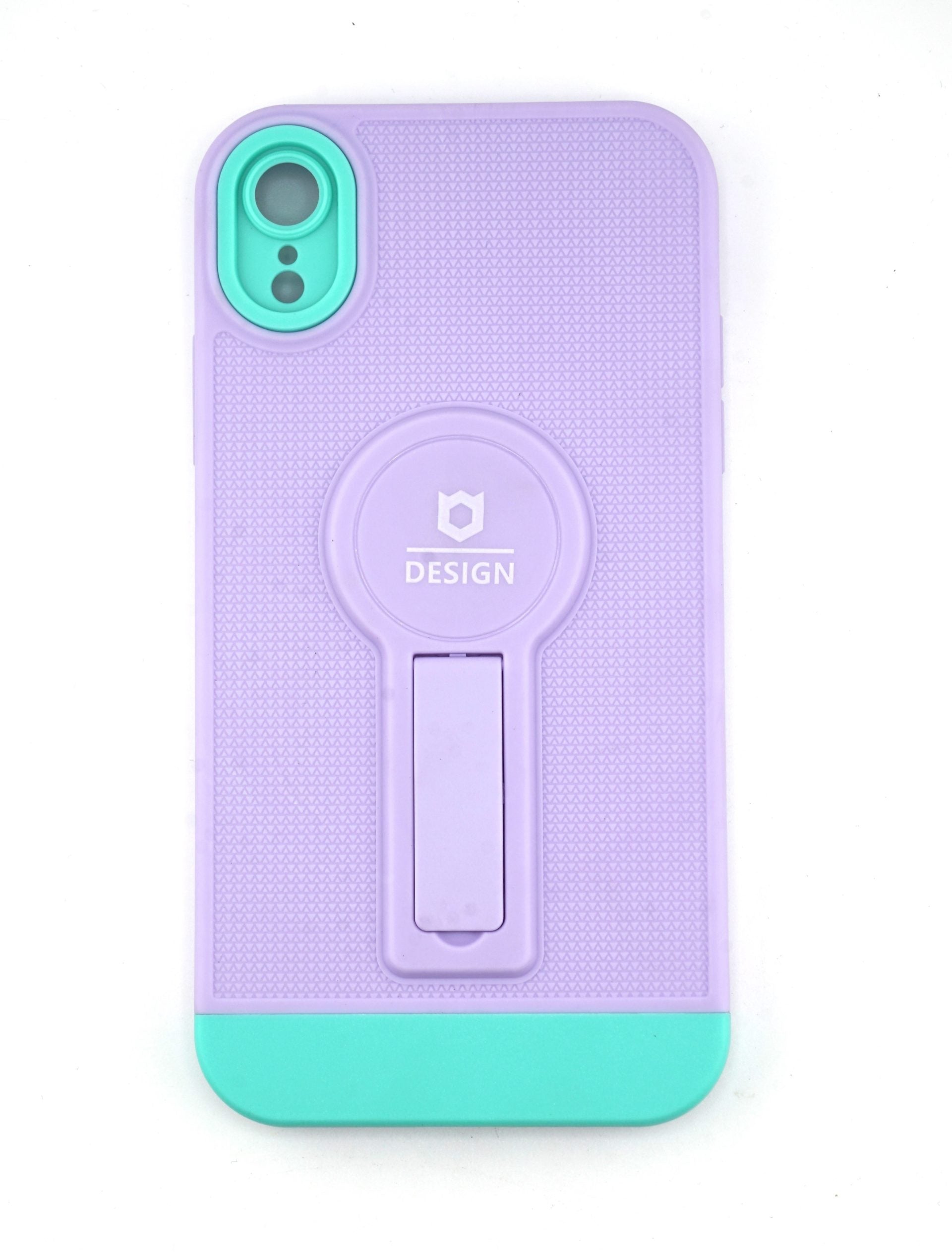 Husa Armor Design cu Stand pentru Apple iPhone XR, Mov/Albastru, Suport Auto Magnetic, Wireless Charge, Protectie Antisoc