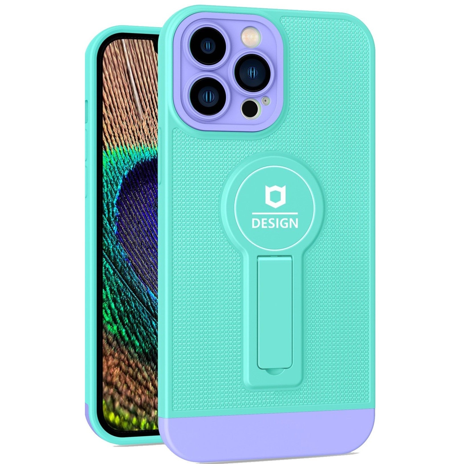 Husa Armor Design, pentru Apple iPhone 11 Pro, cu Stand, Suport Auto Magnetic, Wireless Charge, Blue/Mov