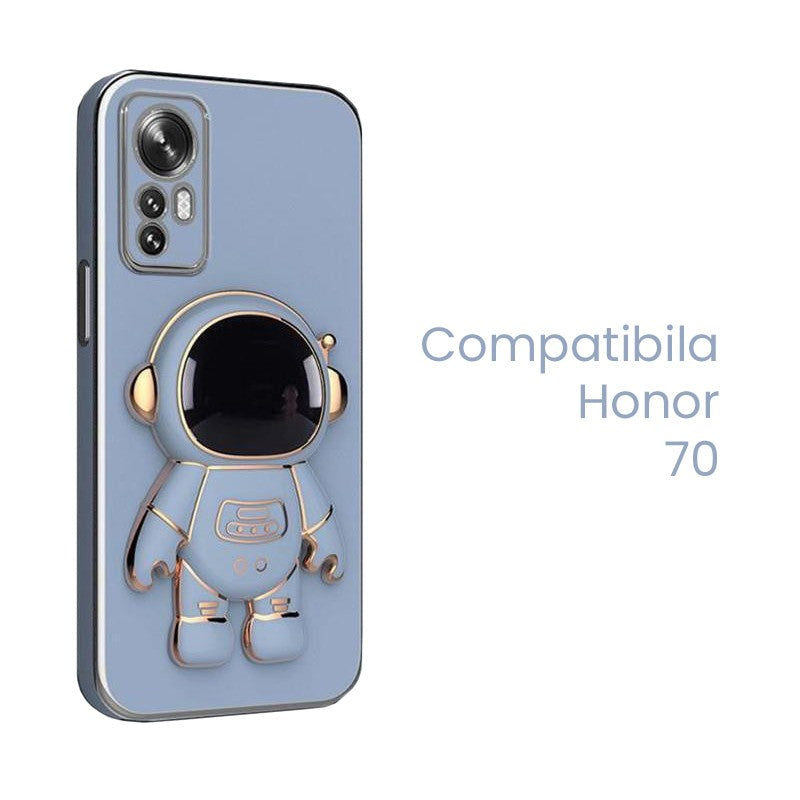 Husa de Protectie 2 in 1, Husa de Protectie pentru Honor 70, Model Astronaut, Husa cu Suport, din TPU, Albastru