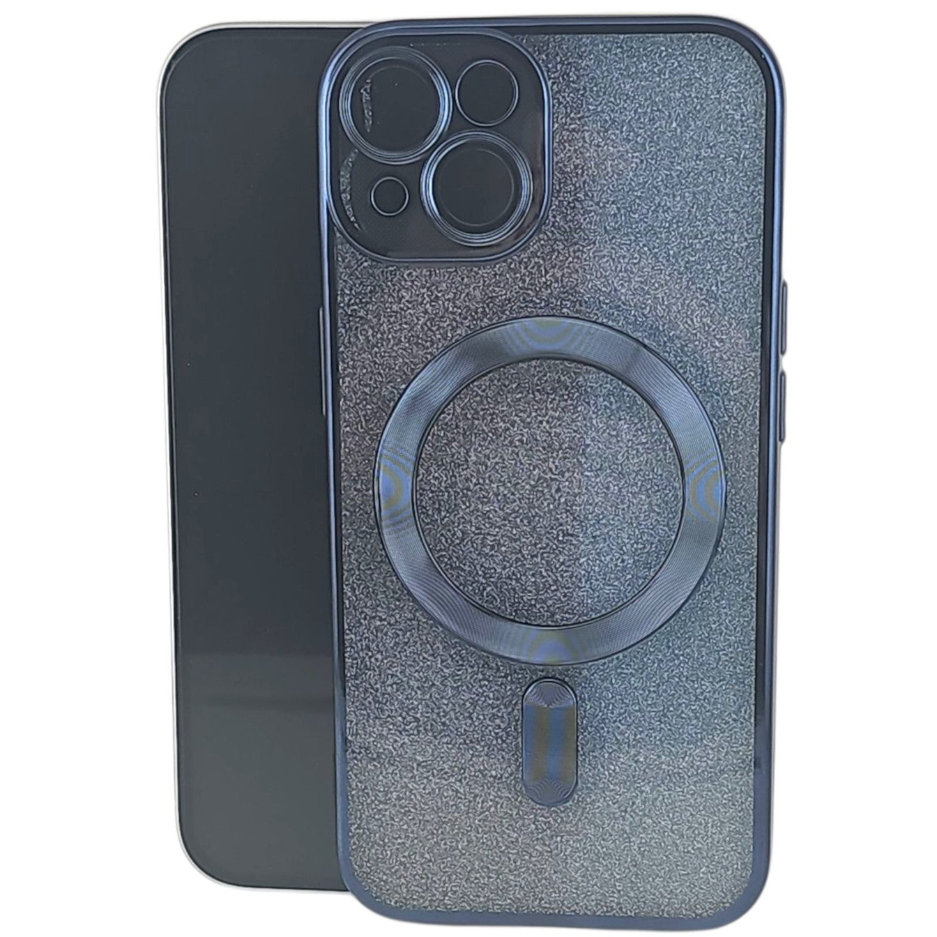 Husa de Protectie 2 in 1, pentru Apple iPhone 14 Plus, Compatibila MagSafe, Magnetica, cu Protectie Lentila, din TPU, Albastru Marin