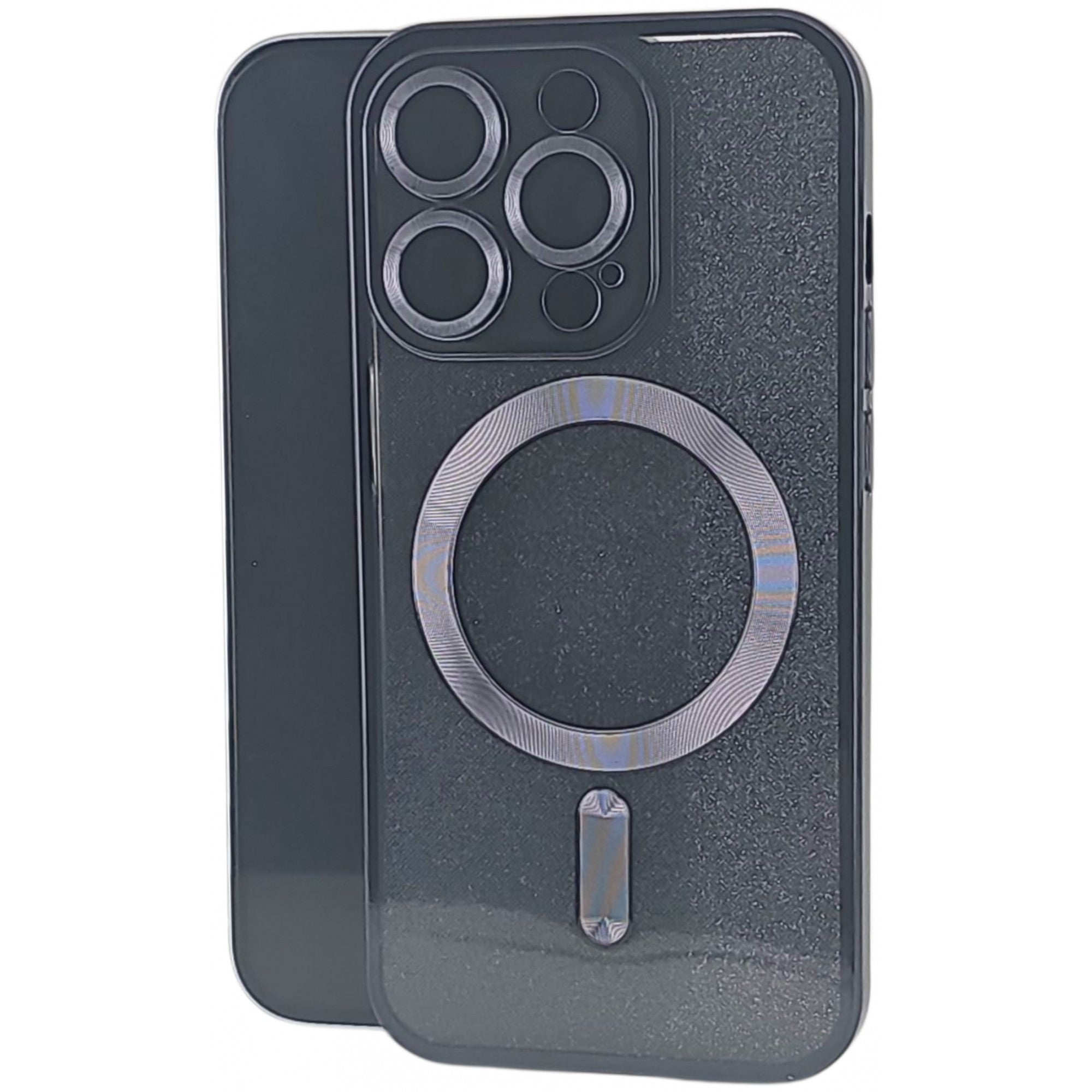 Husa de Protectie 2 in 1, pentru Apple iPhone 14 Pro Max, Compatibila MagSafe, Magnetica, cu Protectie Lentila, din TPU, Negru