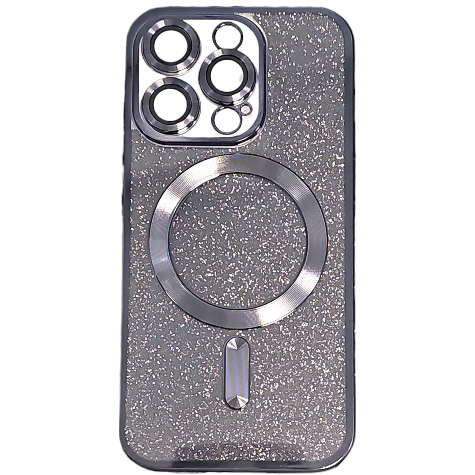 Husa de Protectie 2 in 1, pentru Apple iPhone 15 Pro, Compatibila MagSafe, Magnetica, cu Protectie Lentila, din TPU, Negru