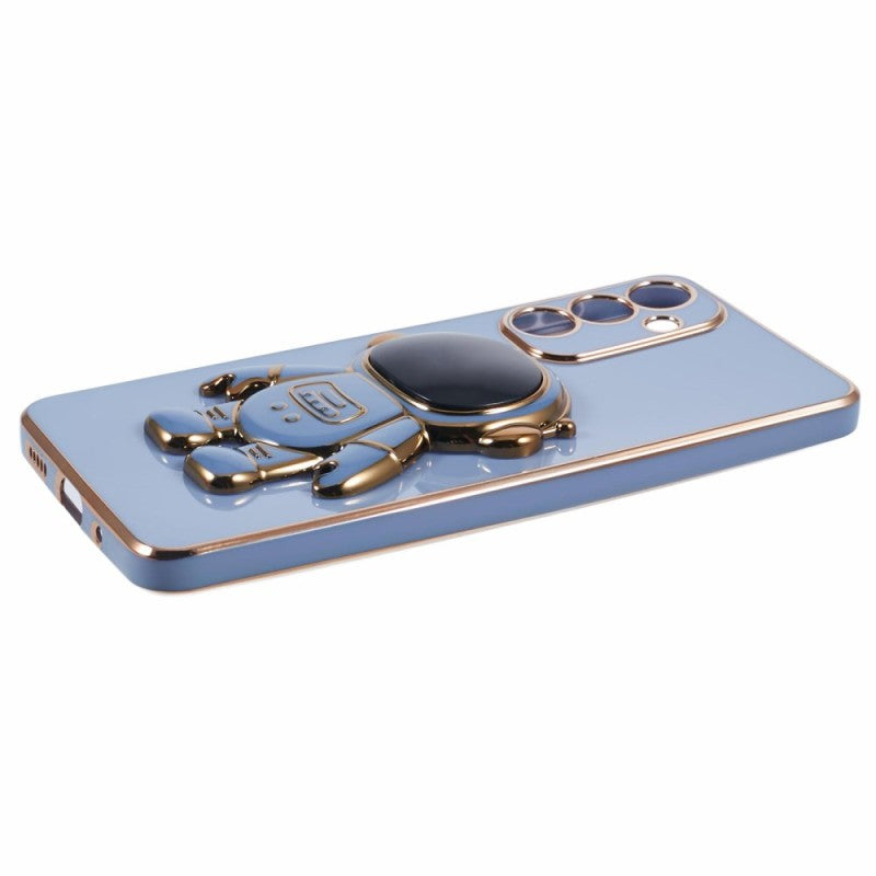 Husa Telefon 2in1, Compatibila Samsung Galaxy S21 FE, Carcasa TPU cu Suport Inclus Tip Astronaut, Protectie Camere, Albastru