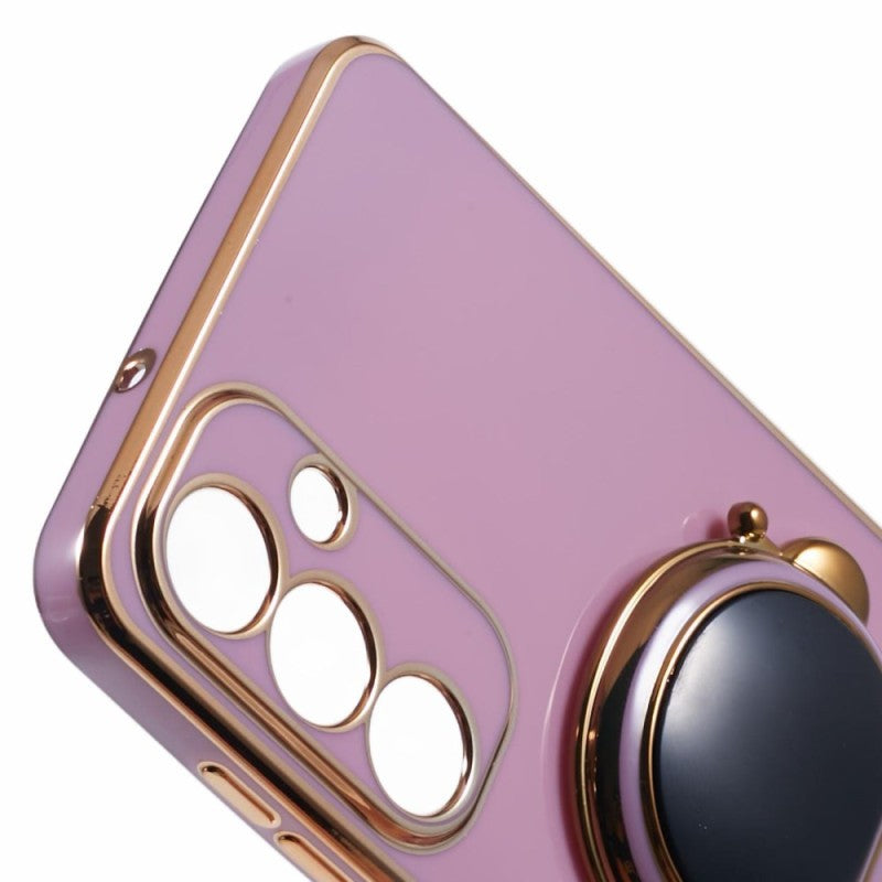 Husa Telefon 2in1, Compatibila Samsung Galaxy S24 Plus, Carcasa TPU cu Suport Inclus Tip Astronaut, Protectie Camere, Mov