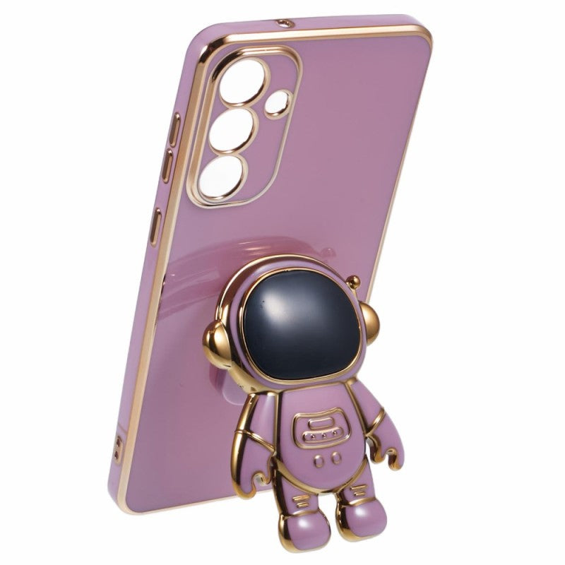 Husa Telefon 2in1, Compatibila Samsung Galaxy S24 Plus, Carcasa TPU cu Suport Inclus Tip Astronaut, Protectie Camere, Mov