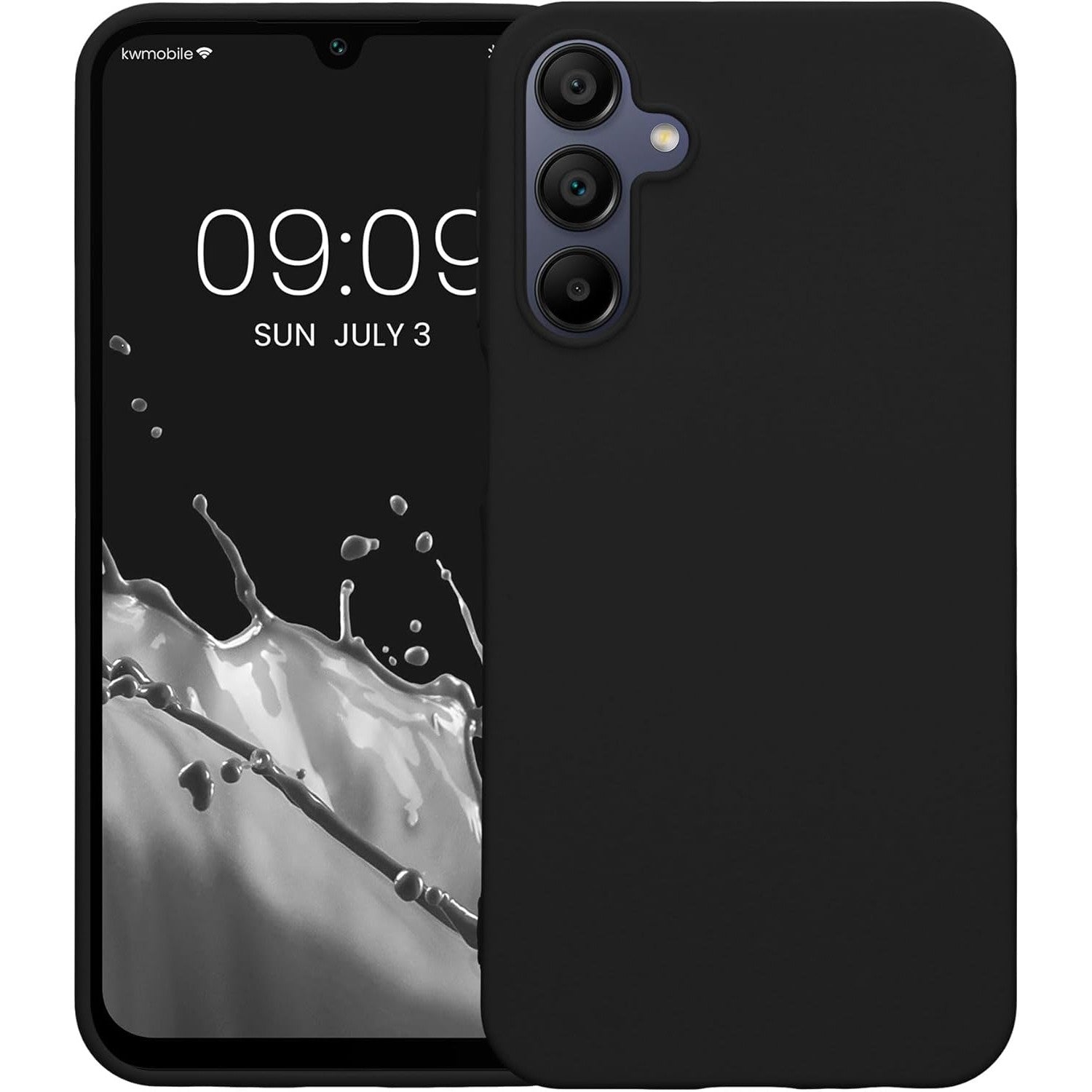 Husa de Protectie Matte TPU, pentru Samsung Galaxy A15, Protectie Camera, Antisoc, Antizgariere, Antialunecare, Acoperire Completa, Negru