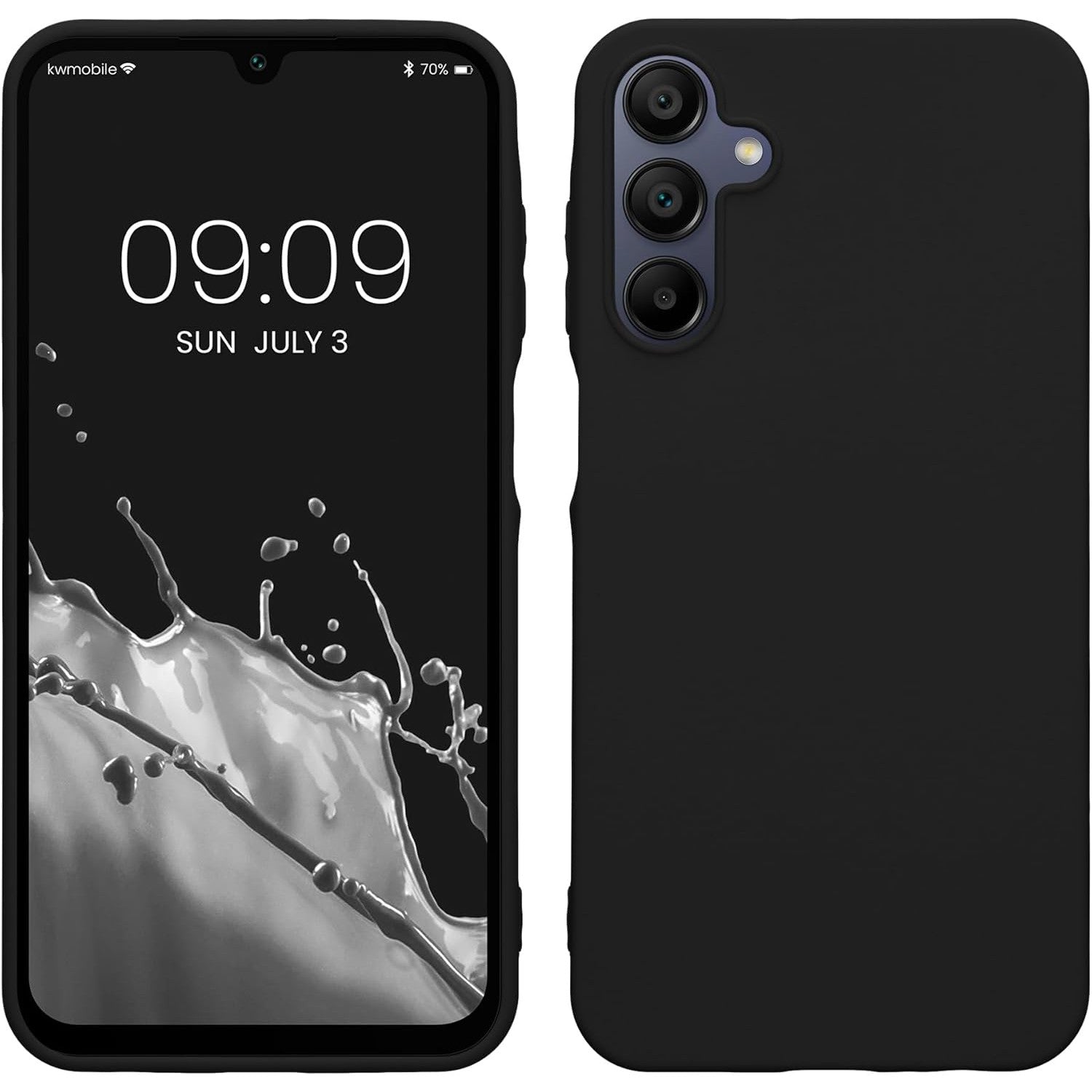 Husa de Protectie Matte TPU, pentru Samsung Galaxy A15, Protectie Camera, Antisoc, Antizgariere, Antialunecare, Acoperire Completa, Negru