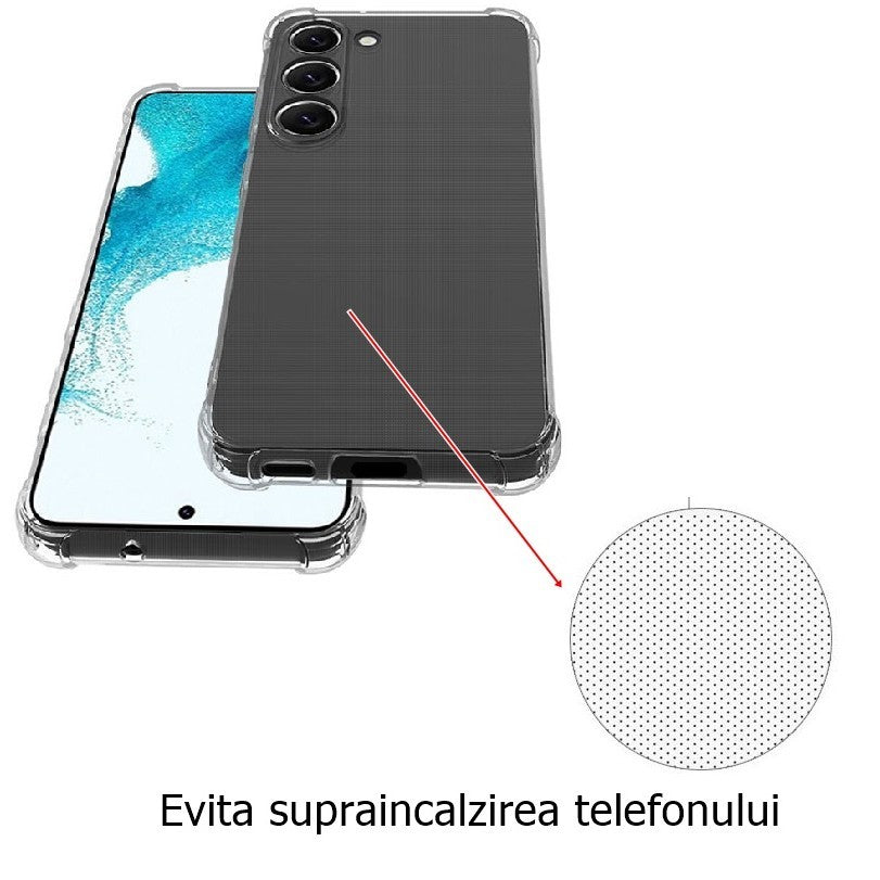 Husa de protectie Flippy, Airbag Shock Absorption, TPU, pentru Samsung Galaxy S23 Plus , Transparent
