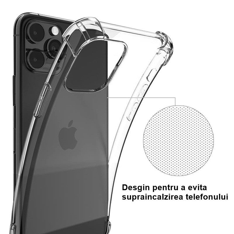 Husa de Protectie, Flippy, Compatibila cu Apple iPhone 16 Pro Max, TPU Antisoc, Protectie Colturi, 1.5 mm Transparent