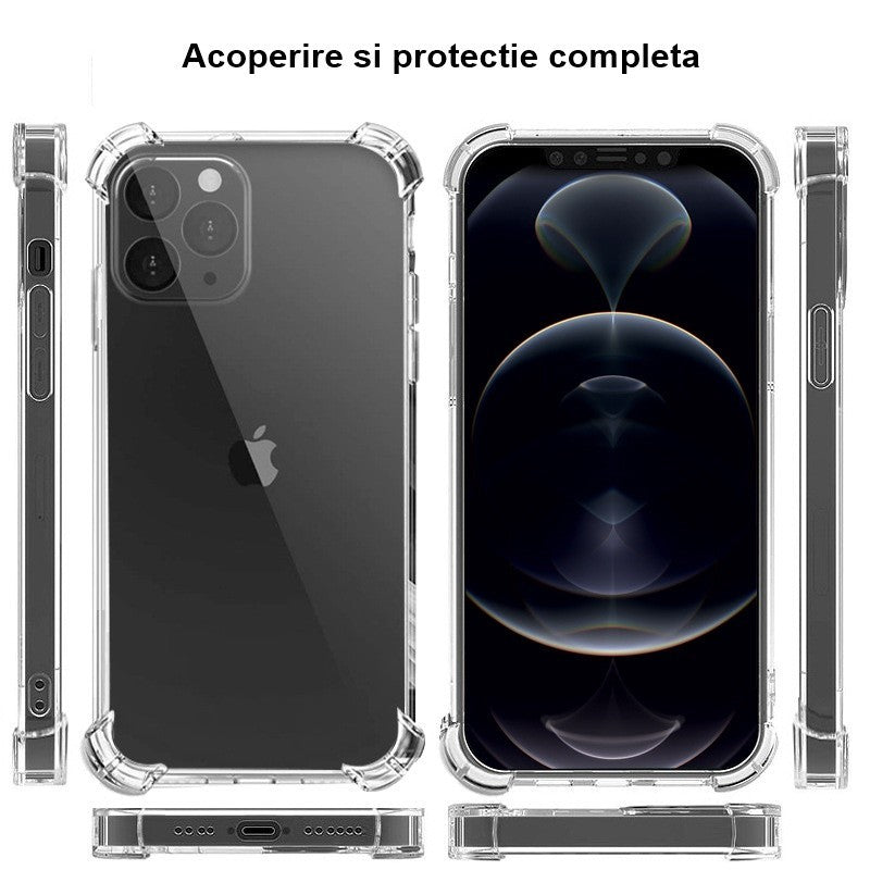 Husa de Protectie, Flippy, Compatibila cu Apple iPhone 16 Pro Max, TPU Antisoc, Protectie Colturi, 1.5 mm Transparent