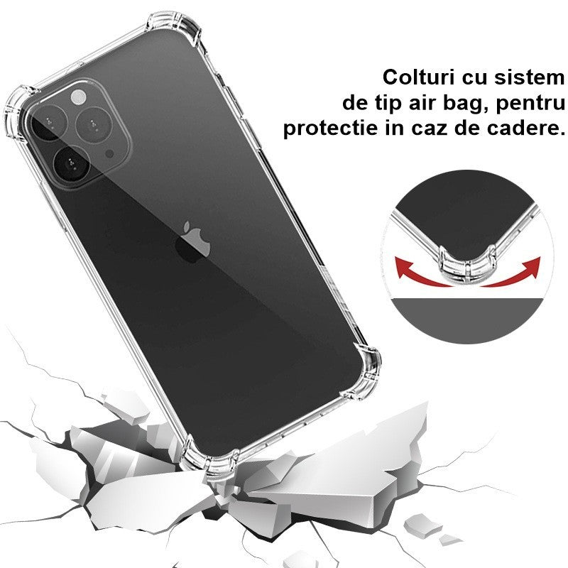 Husa de Protectie, Flippy, Compatibila cu Apple iPhone 16 Pro Max, TPU Antisoc, Protectie Colturi, 1.5 mm Transparent
