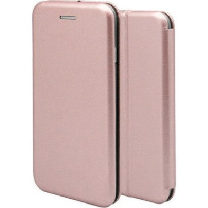 Husa de protectie compatibila cu Huawei P20 Lite Magnet Book Case Roz-Auriu