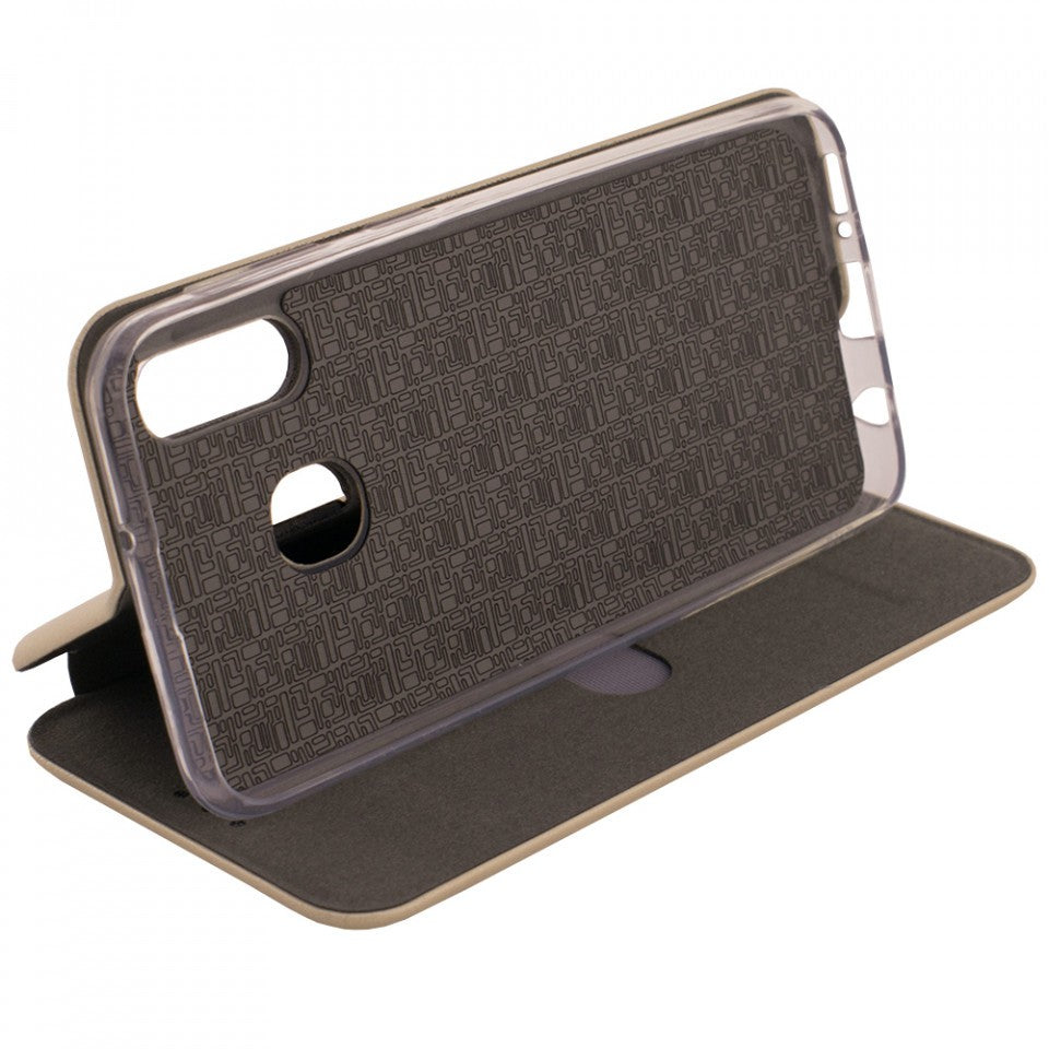 Husa de protectie compatibila cu Samsung Galaxy A21S Magnet Book Case Auriu