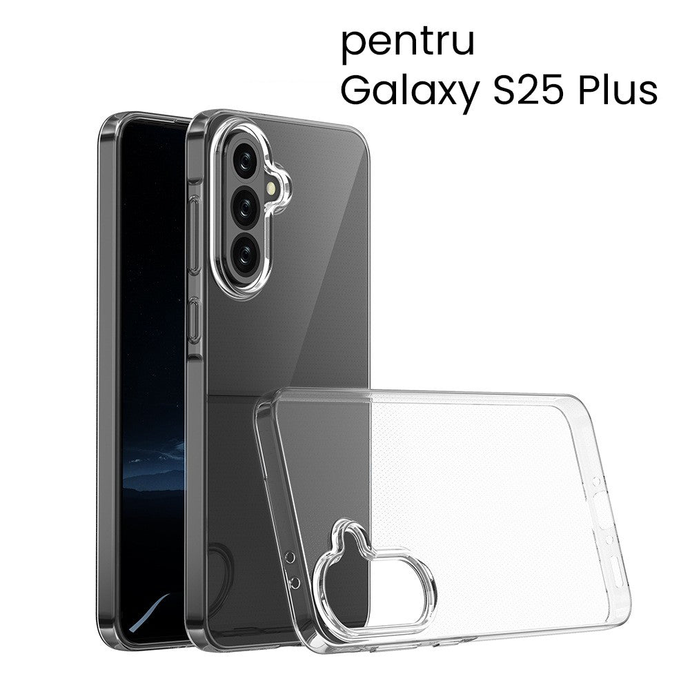 Husa de Protectie, Husa de Protectie pentru Samsung Galaxy S25 Plus 5G, tip Carcasa, subtire din Silicon TPU Protect Plus, Transparenta