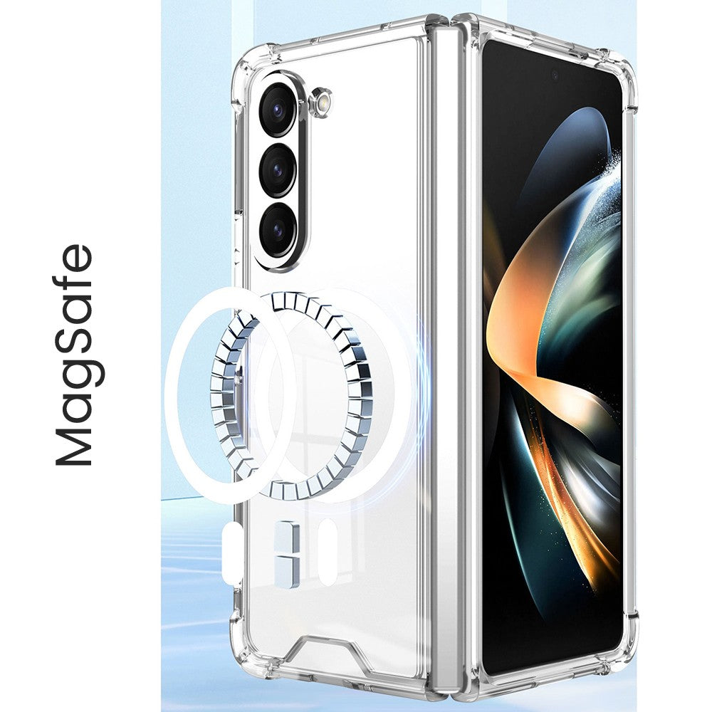 Husa pentru Samsung Galaxy Z FOLD6, Husa de Protectie cu Anti-Shock, Tehnologie MagSafe Magnetic, Design Ultra Subtire, Anti alunecare, TPU Acrilic, Transparent