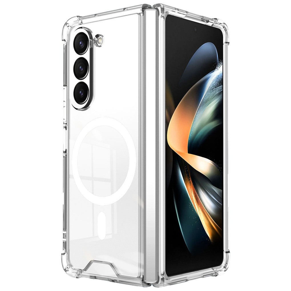 Husa pentru Samsung Galaxy Z FOLD6, Husa de Protectie cu Anti-Shock, Tehnologie MagSafe Magnetic, Design Ultra Subtire, Anti alunecare, TPU Acrilic, Transparent