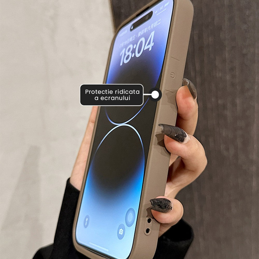 Husa de Protectie, Flippy, pentru Apple iPhone 13 Pro Max, Model Ursuleti 3D, Antisoc, Rezistenta la Impact, Protectie Camera, Maro