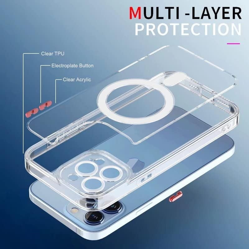 Husa de Protectie, pentru Apple iPhone 16 Pro Max, MagSafe, TPU, Antisoc, Rezistenta la Impact, Protectie Camera, Transparent