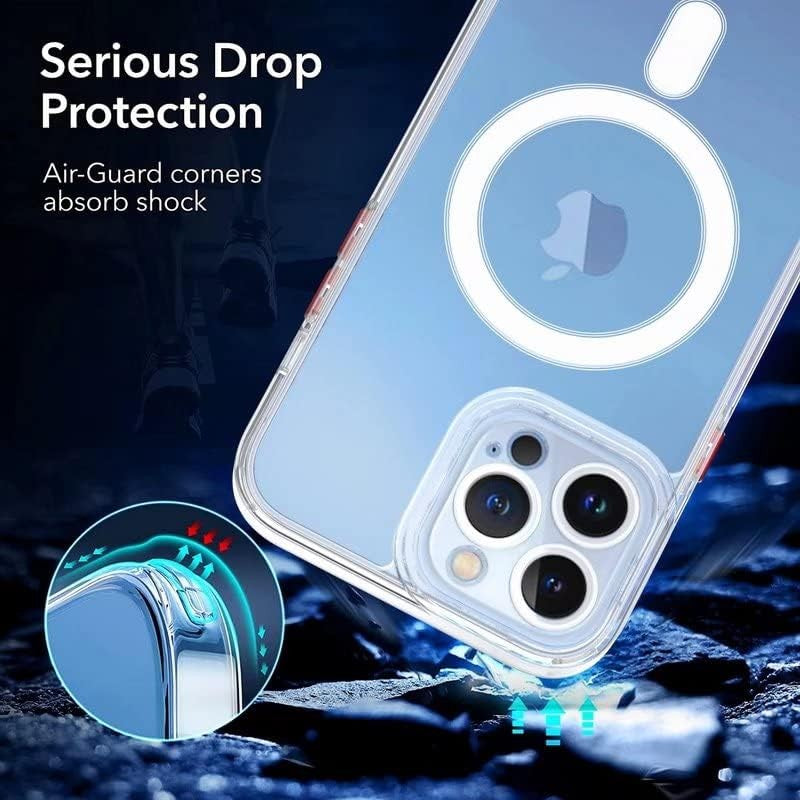 Husa de Protectie, pentru Apple iPhone 16 Pro Max, MagSafe, TPU, Antisoc, Rezistenta la Impact, Protectie Camera, Transparent