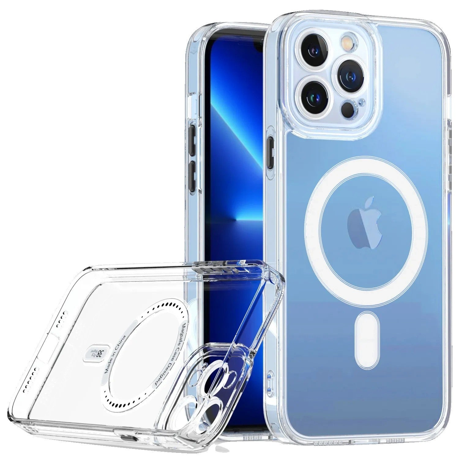 Husa de Protectie, pentru Apple iPhone 16 Pro Max, MagSafe, TPU, Antisoc, Rezistenta la Impact, Protectie Camera, Transparent