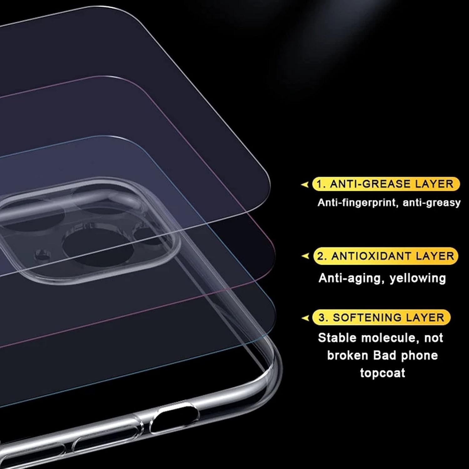 Husa de Protectie, Flippy, pentru Apple iPhone 16 Pro Max, TPU, Antisoc, Rezistenta la Impact, Protectie Camera, Transparenta